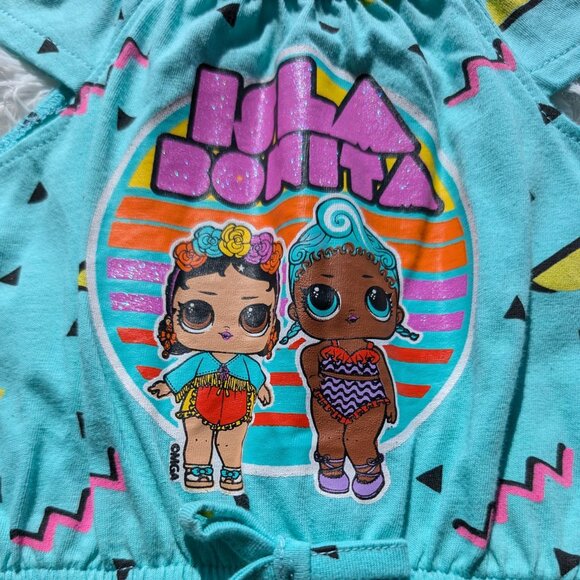 Primark- Girls Summer Pull-on Rompers- LOL Surprise Print- Size 3T - Picture 4 of 5